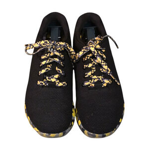 Nobull Super fabric Trainer Shoes  Sneakers Black/Yellow, Size 8.5 (W) & 7 (M)